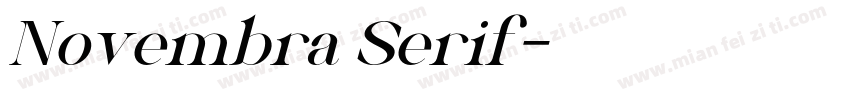 Novembra Serif字体转换